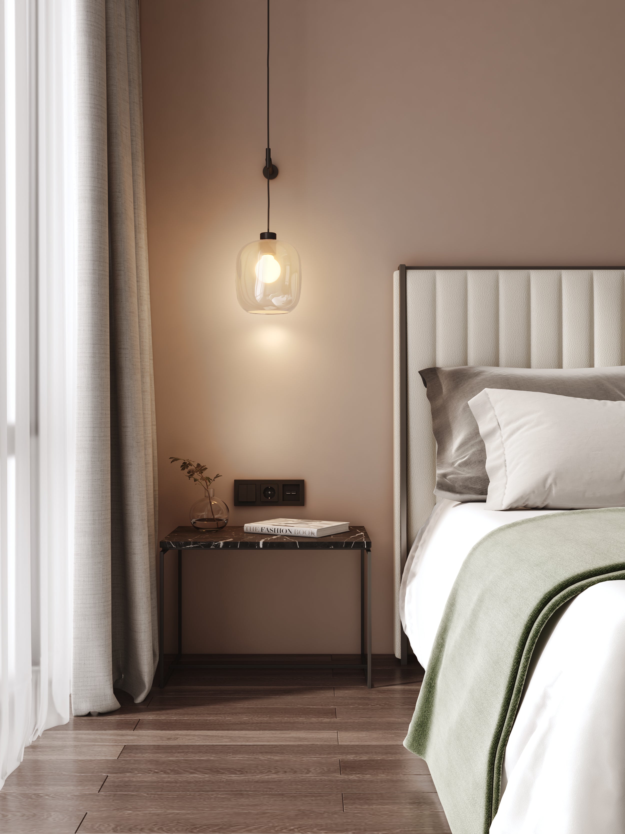 Curve Glass 220/285 Glass Shade