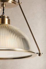 Glint 1Lt Semi Flush Mount - Patina Brass