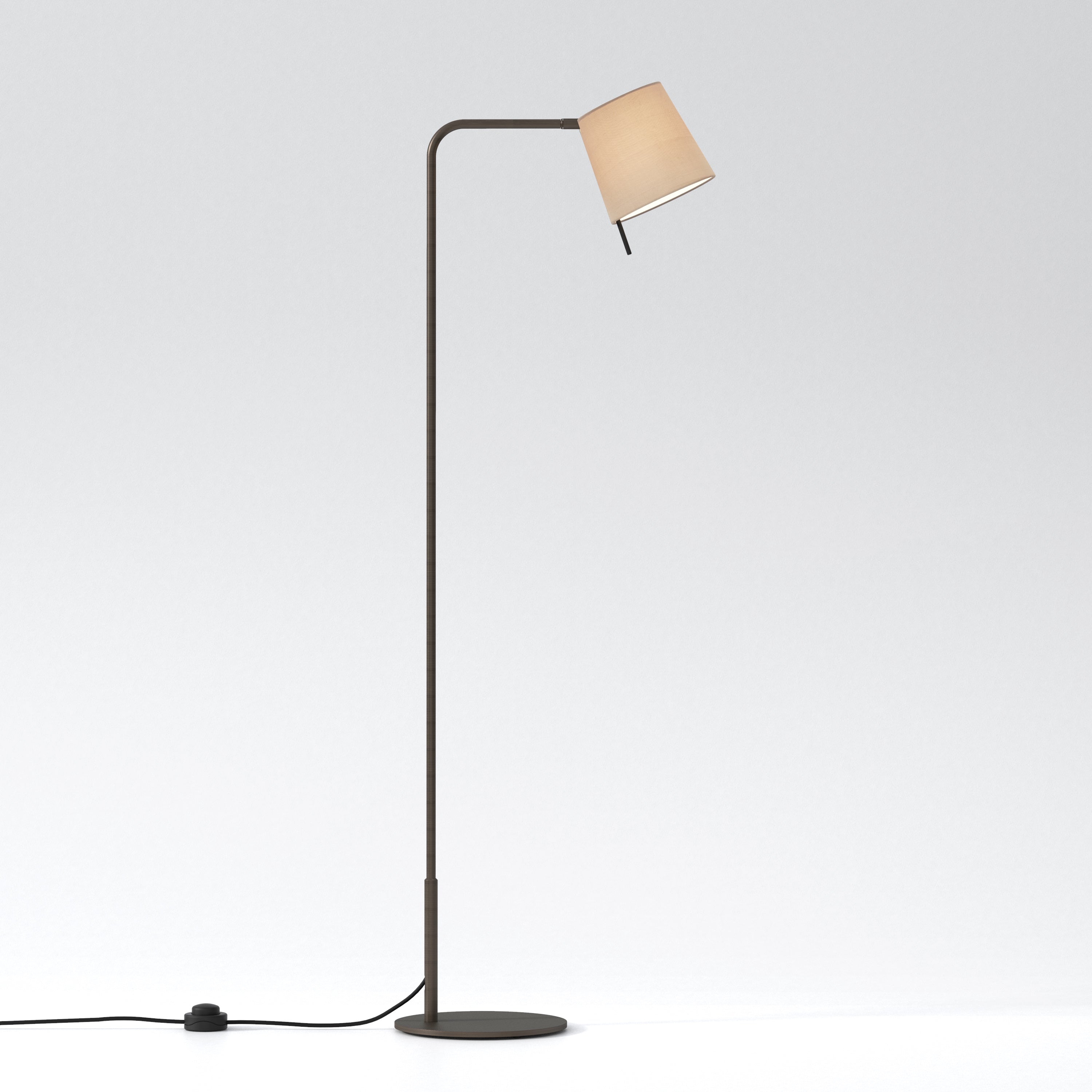 Mitsu Floor Lamp- Matt Nickel/ Bronze