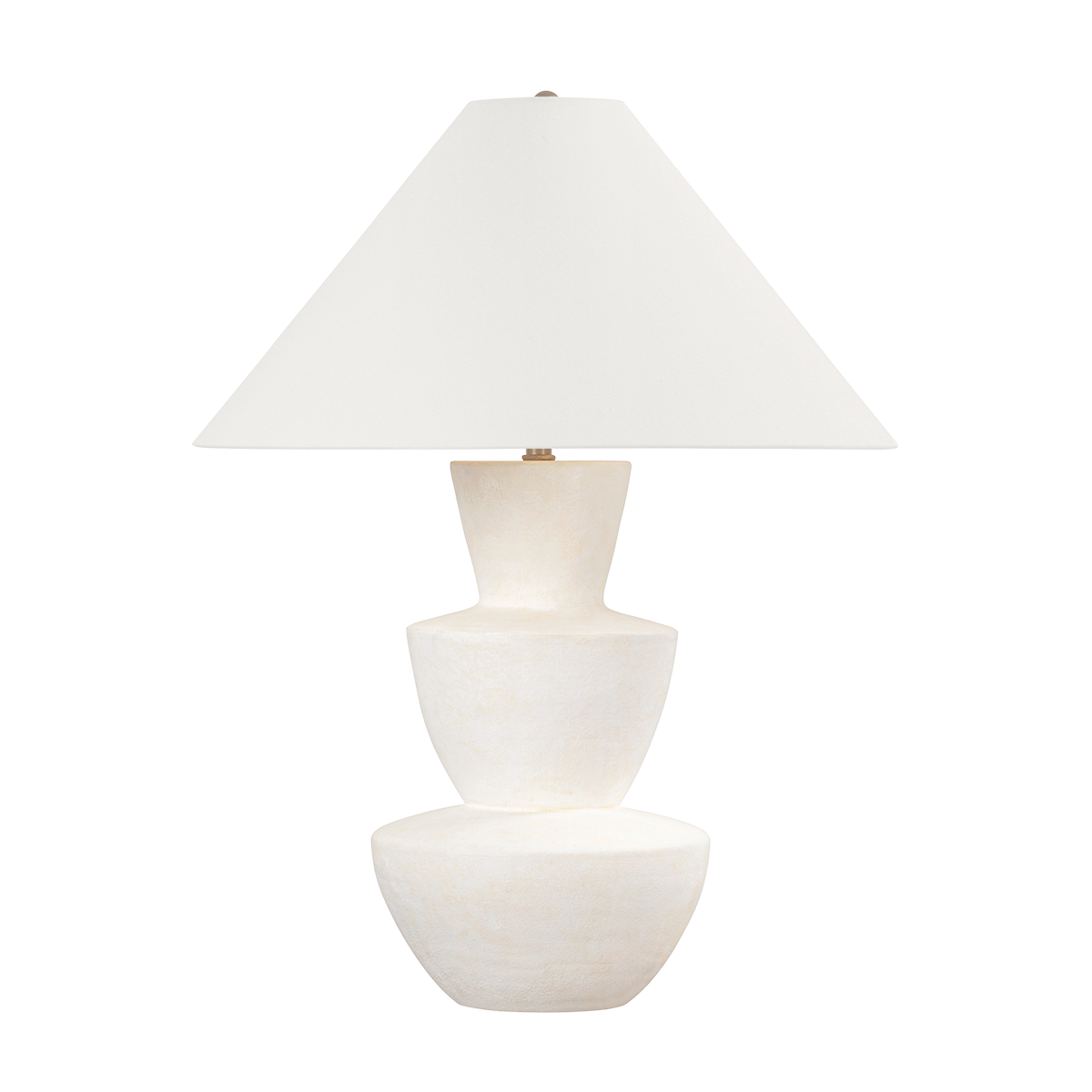 Kamas 1Lt Table Lamp - Ceramic Ivory & Brass