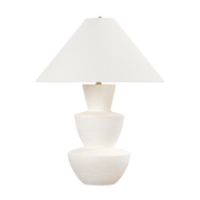 Kamas 1Lt Table Lamp - Ceramic Ivory & Brass