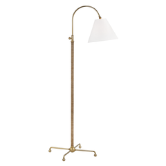 Curves No.1 1Lt Floor Lamp W/ Rattan Accent