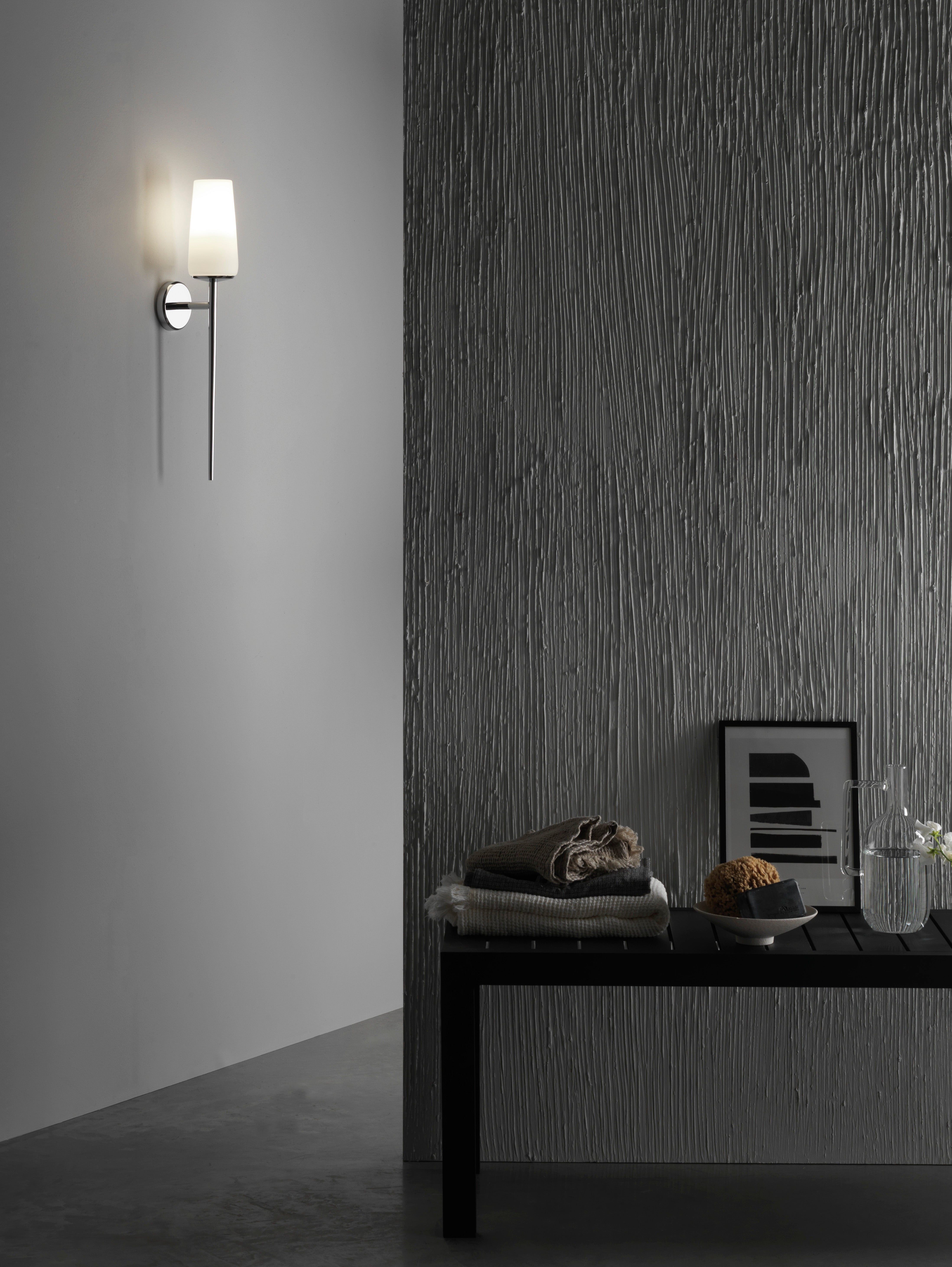 Beauville Bathroom Wall Light- Polished Chrome/ Bronze