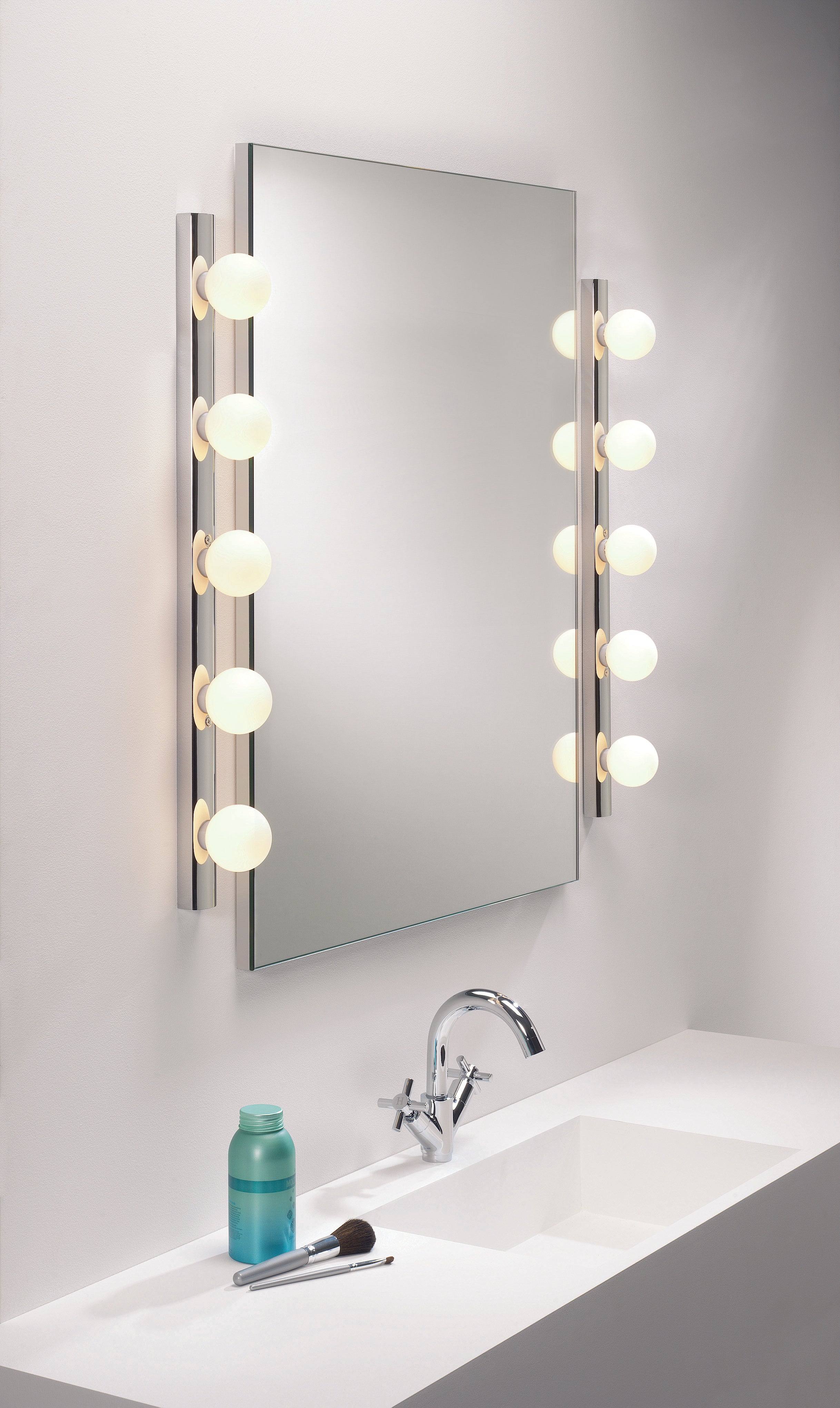 Cabaret 5 II Bathroom Wall Light- Matt Black/Polished Chrome