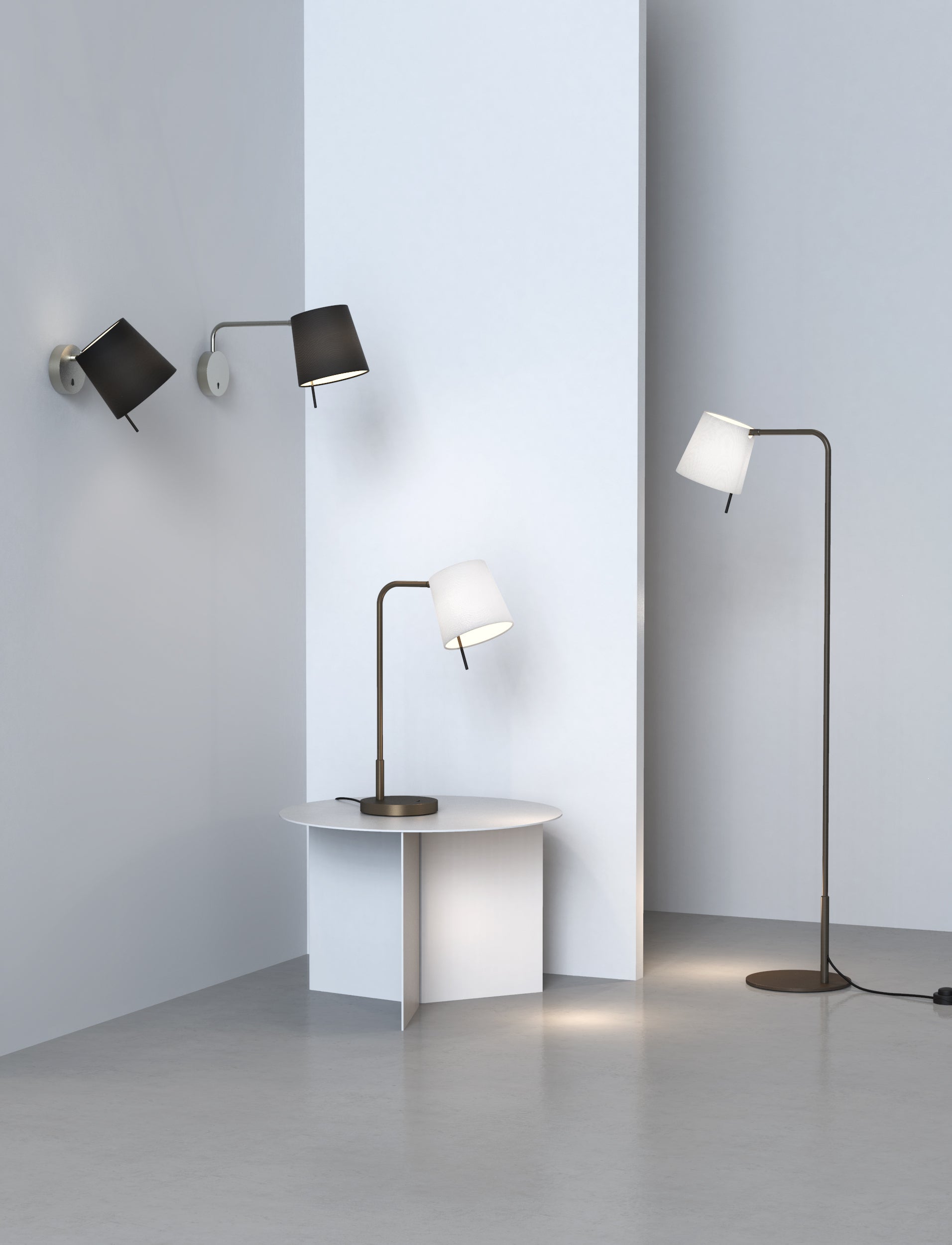 Mitsu Wall Light- Matt Nickel/ Bronze