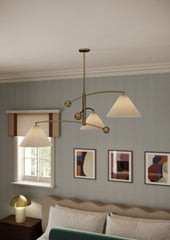 Birdie 3Lt Chandelier - Aged Brass
