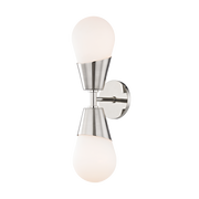 Cora 2Lt Wall Sconce - Polished Nickel