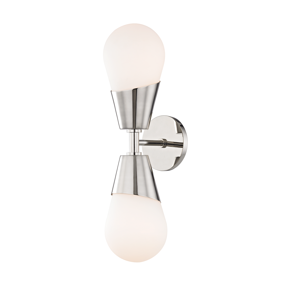 Cora 2Lt Wall Sconce - Polished Nickel