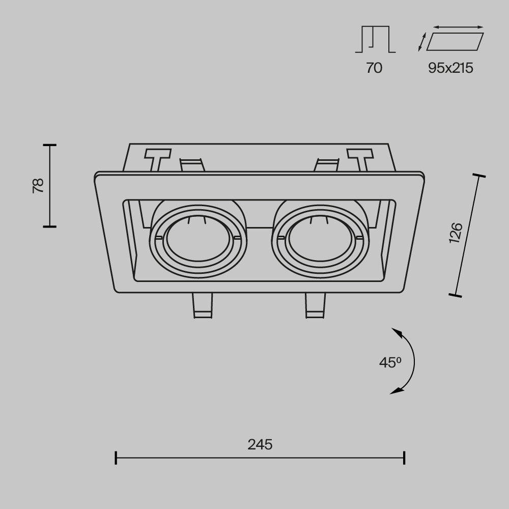 Metal Modern GU10 Recessed Downlight- Black/ White Finishes