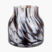 Brown and White Tortoiseshell Glass Vase - Small/Large