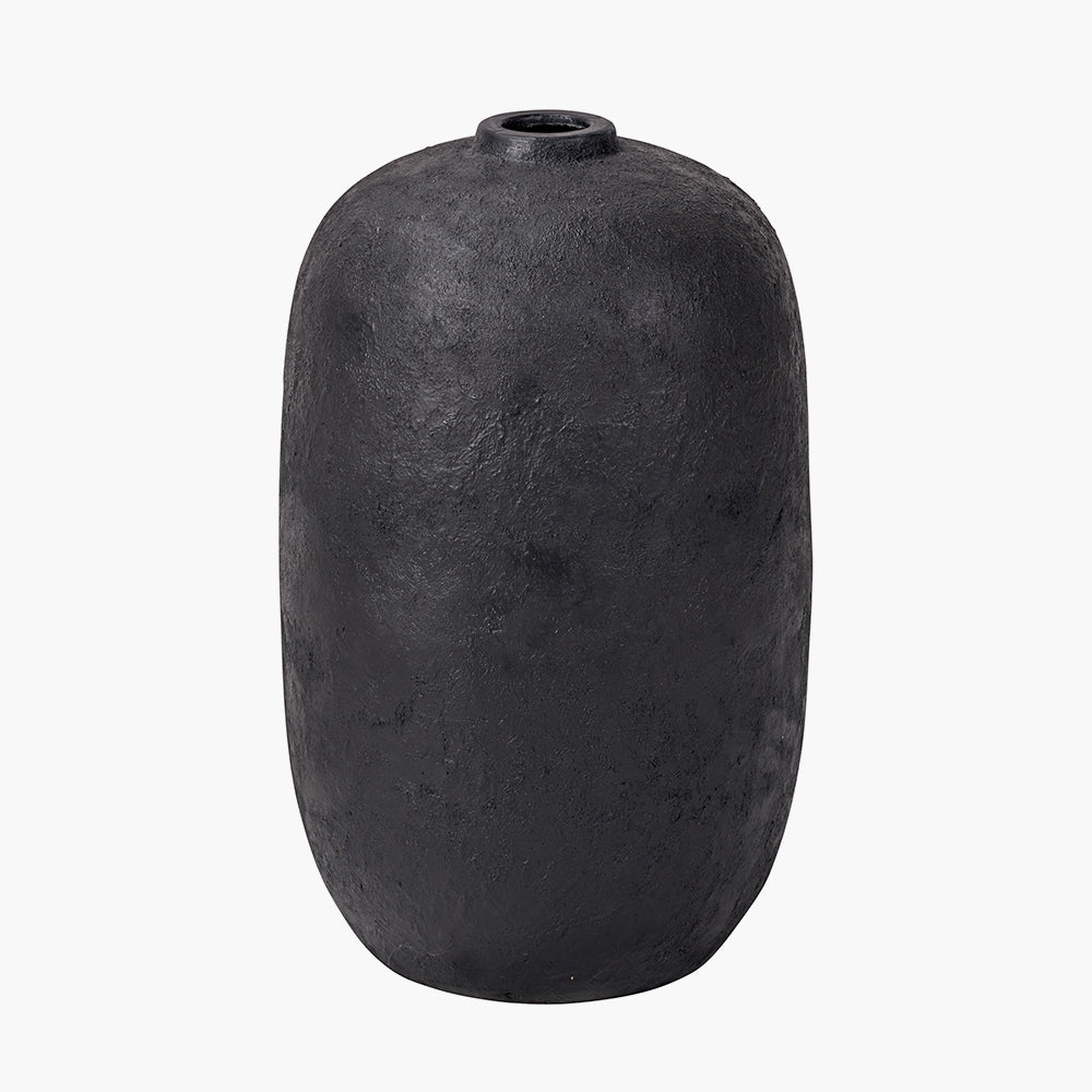 Black Fibrestone Decorative Vase - Small/Large
