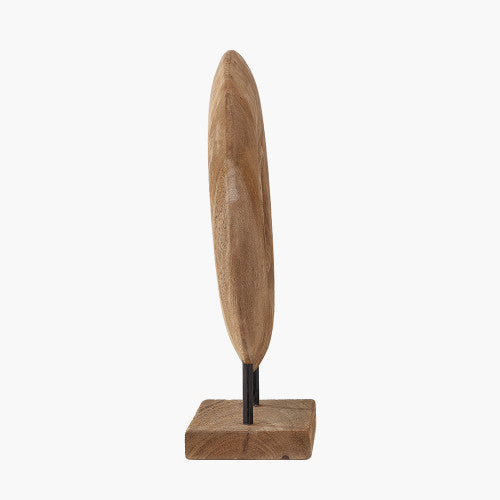 Natural Handcarved Mango Wood Circular Ornament