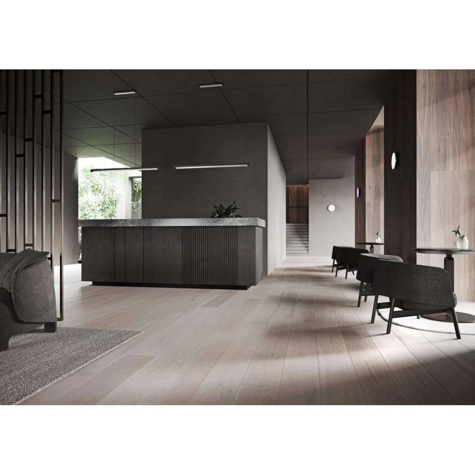Inlay S1400/ S1900  Linear Pendant- Matt Black/Satin Gold & Silver