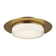 Sen 17" Flush Mount Light- Black/ Brass