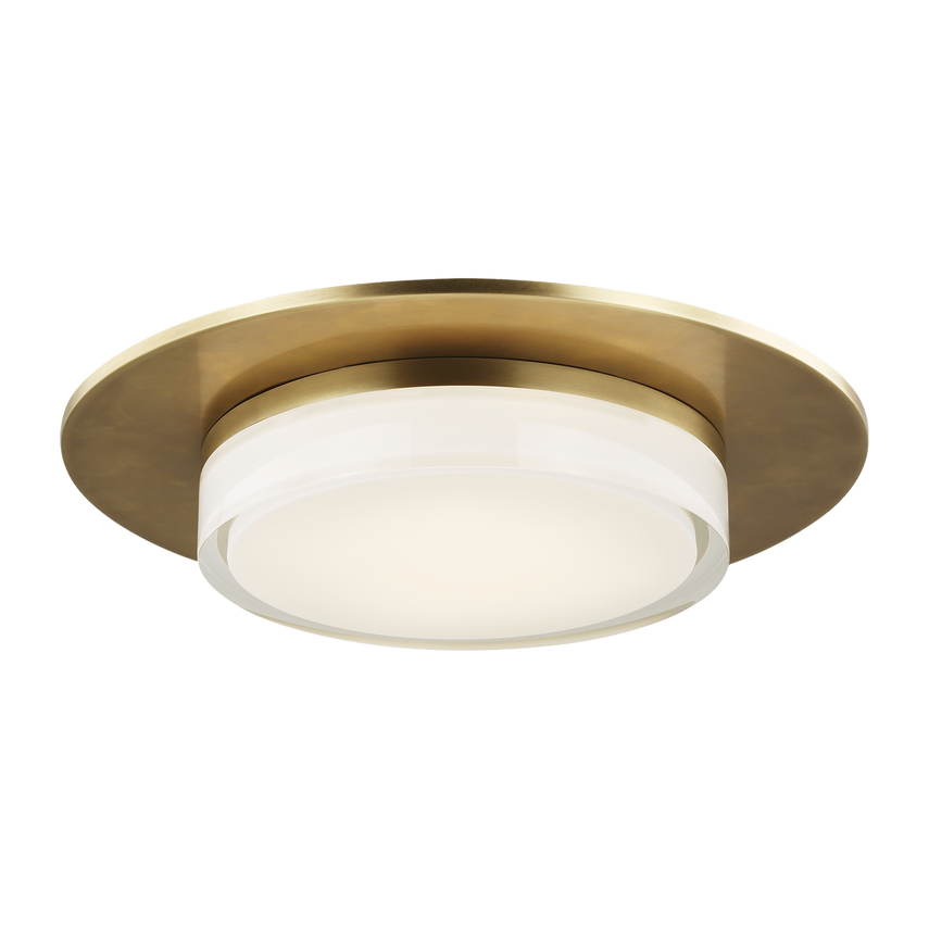 Sen 17" Flush Mount Light- Black/ Brass