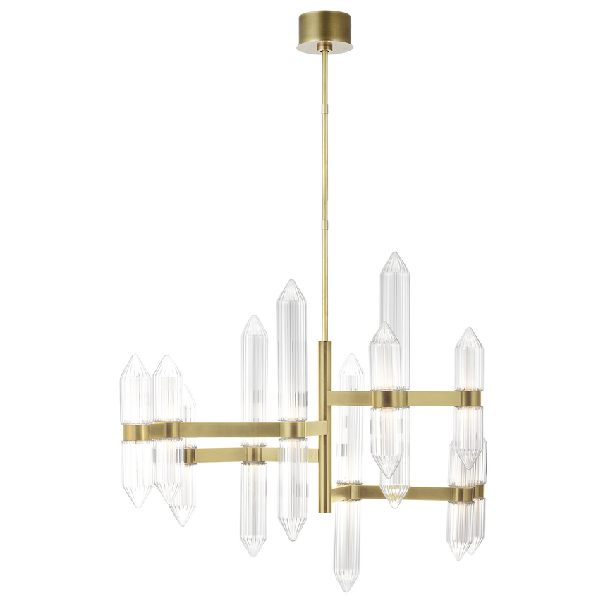 Langston Large Chandelier- Brass/ Bronze Finish