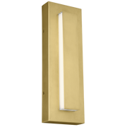 Aspen 15"/26" Outdoor Wall Light- Natural Brass/ Charcoal Finish