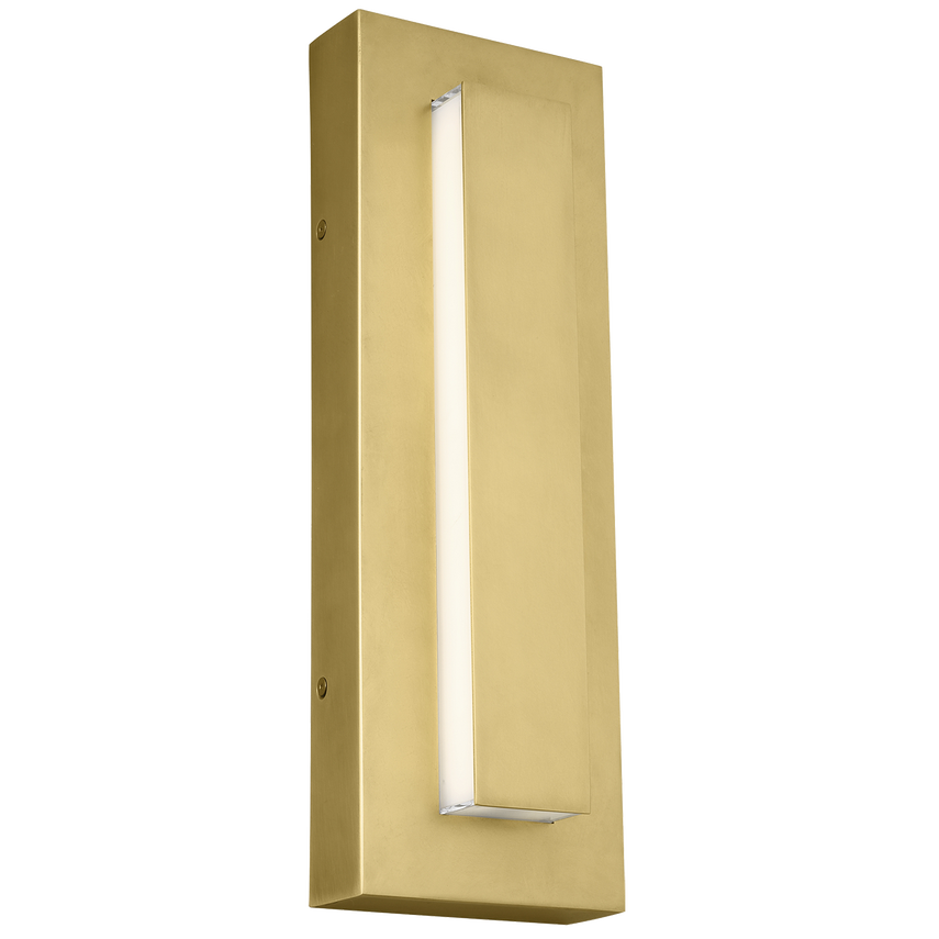 Aspen 15"/26" Outdoor Wall Light- Natural Brass/ Charcoal Finish
