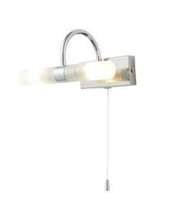 Corvus 2 Light G9 Wall Light Satin Brass, Frosted Glass Push-Fit