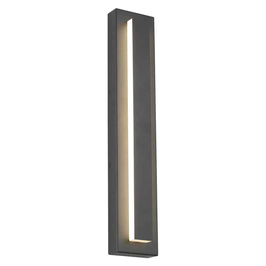 Aspen 15"/26" Outdoor Wall Light- Natural Brass/ Charcoal Finish