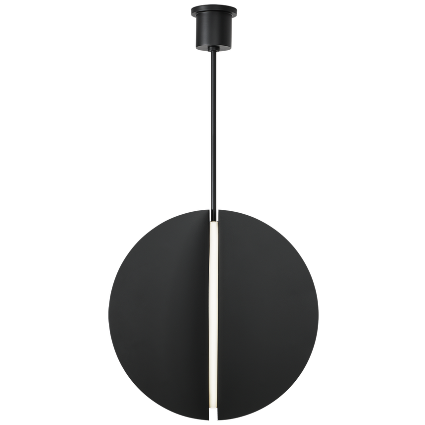 Bau 28"/36" Pendant Light- Natural Brass/ Nightshade Black Finishes