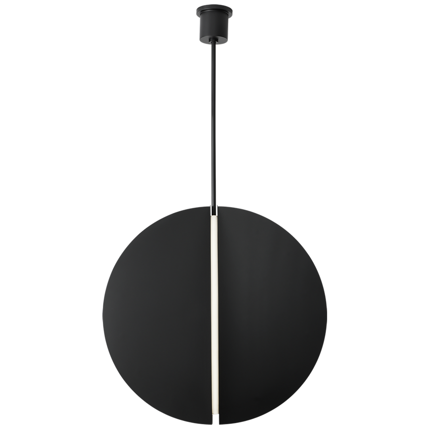 Bau 28"/36" Pendant Light- Natural Brass/ Nightshade Black Finishes