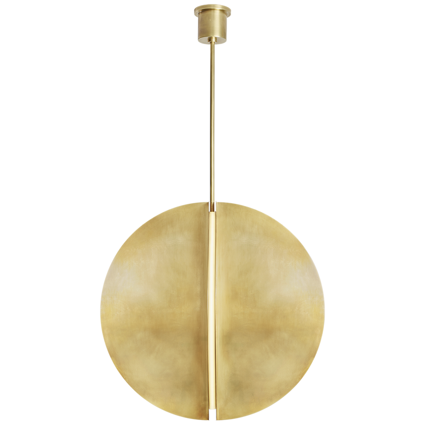 Bau 28"/36" Pendant Light- Natural Brass/ Nightshade Black Finishes