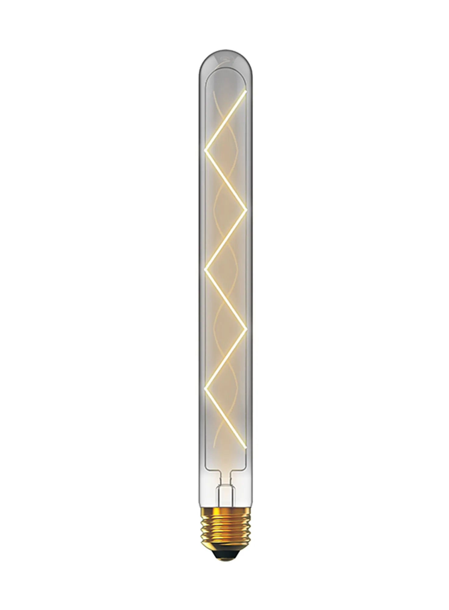 LED 280mm Tubular E27 Dimmable- Amber/ Smoke Finish