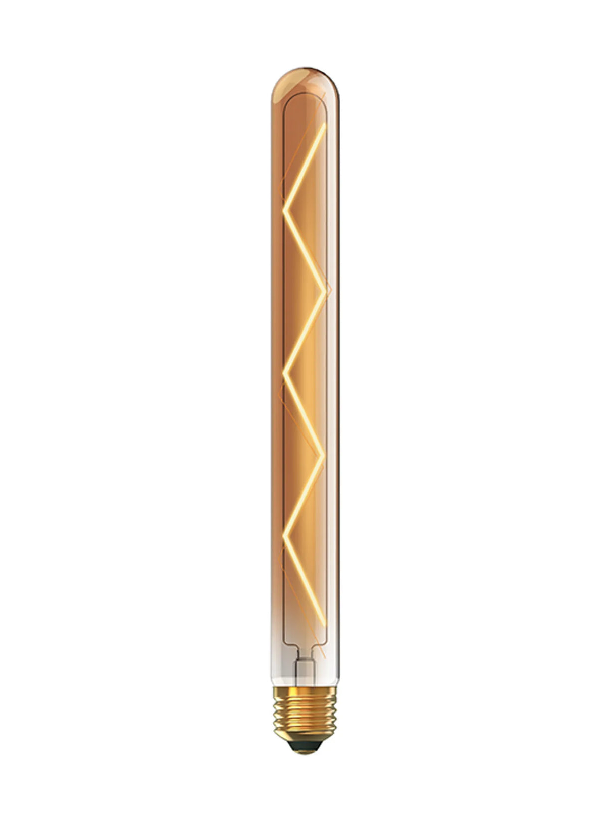 LED 280mm Tubular E27 Dimmable 6W 1800K Extra Warm White, 500lm, Gold Finish