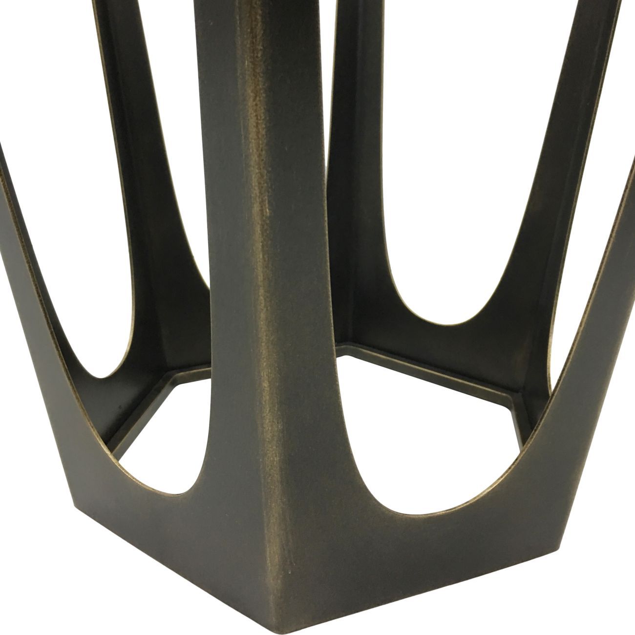 Catalan Bronze Gilded Side Table with Glass Top - Cusack Lighting