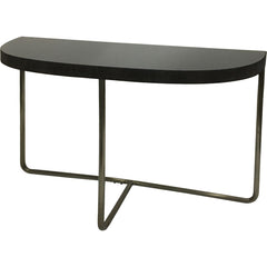 Knightsbridge Half Moon Console Table with Black Tinted Glass