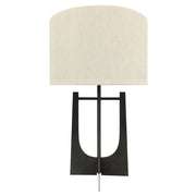 Glenthorpe Hammered Iron Table Lamp - Gilded Oak with Irish Linen Shade