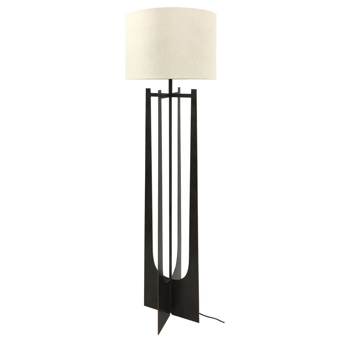 Glenthorpe Hammered Iron Floor Lamp - Gilded Oak Finish