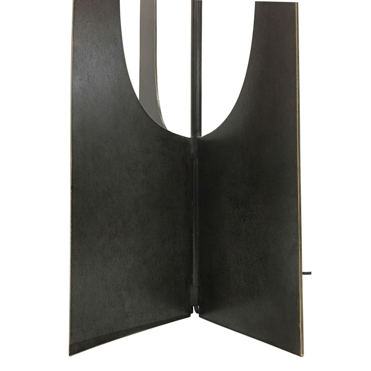 Glenthorpe Hammered Iron Floor Lamp - Gilded Oak Finish