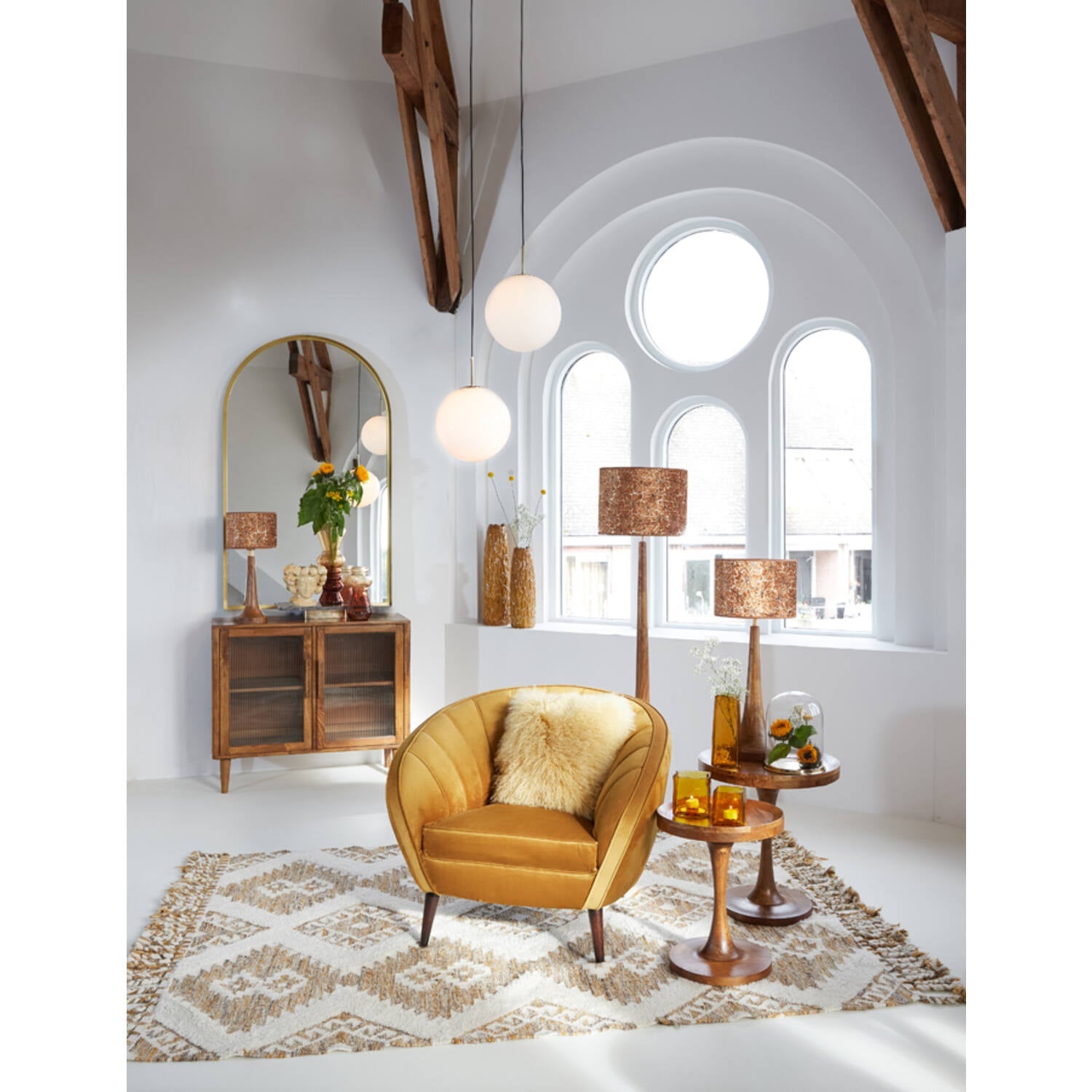 Jovany Wooden Floor Lamp - Various Finish