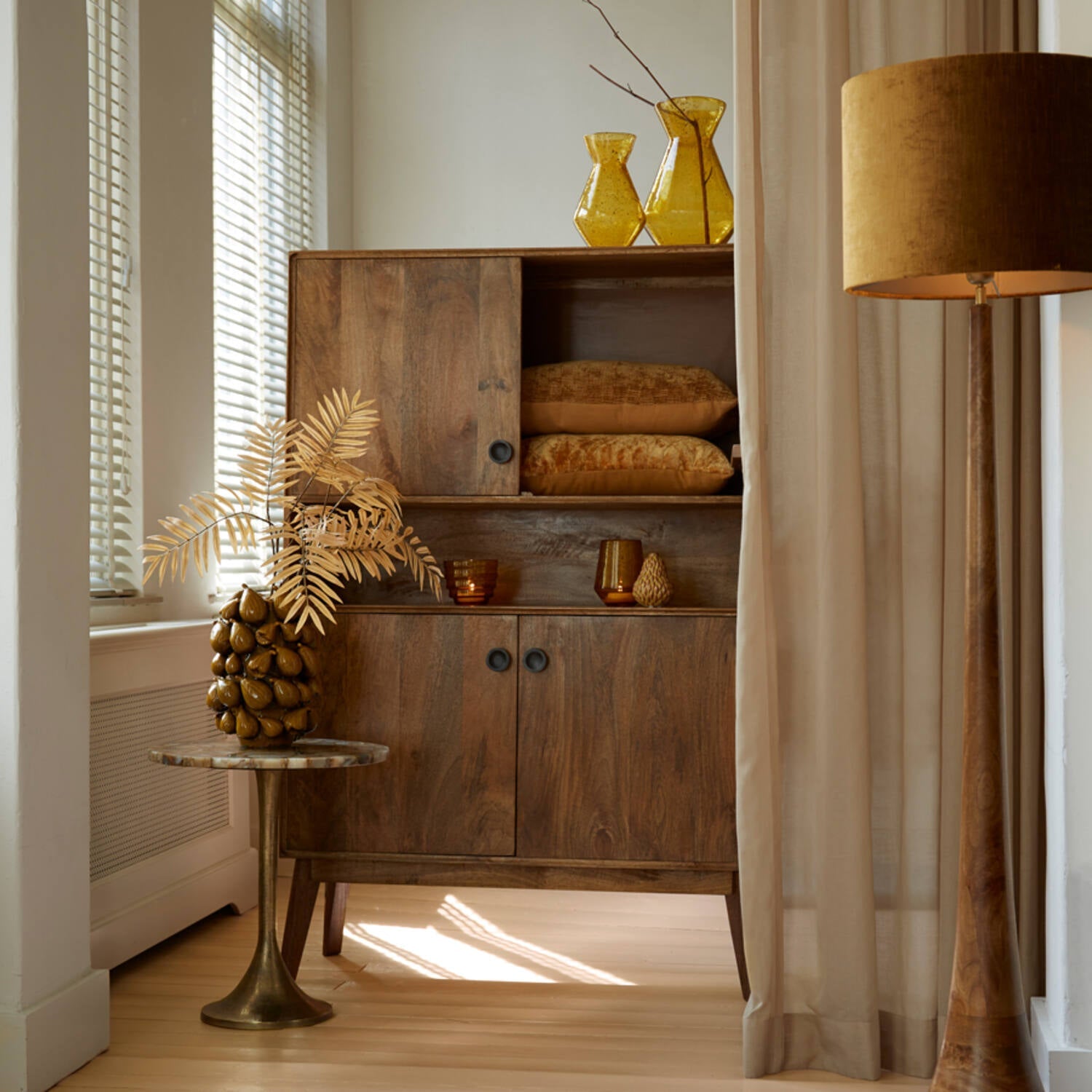 Jovany Wooden Floor Lamp - Various Finish