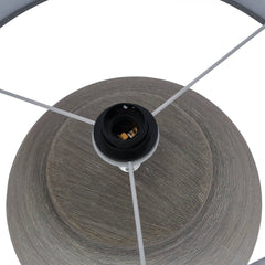 Baslow Etched Grey Small Ceramic Table Lamp with Shade