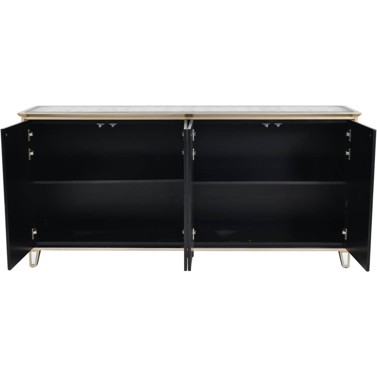 Lexington Four Door Antique Mirrored Sideboard