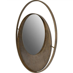 Concentric Circles Iron Mirror Aged Gold - Cusack Lighting