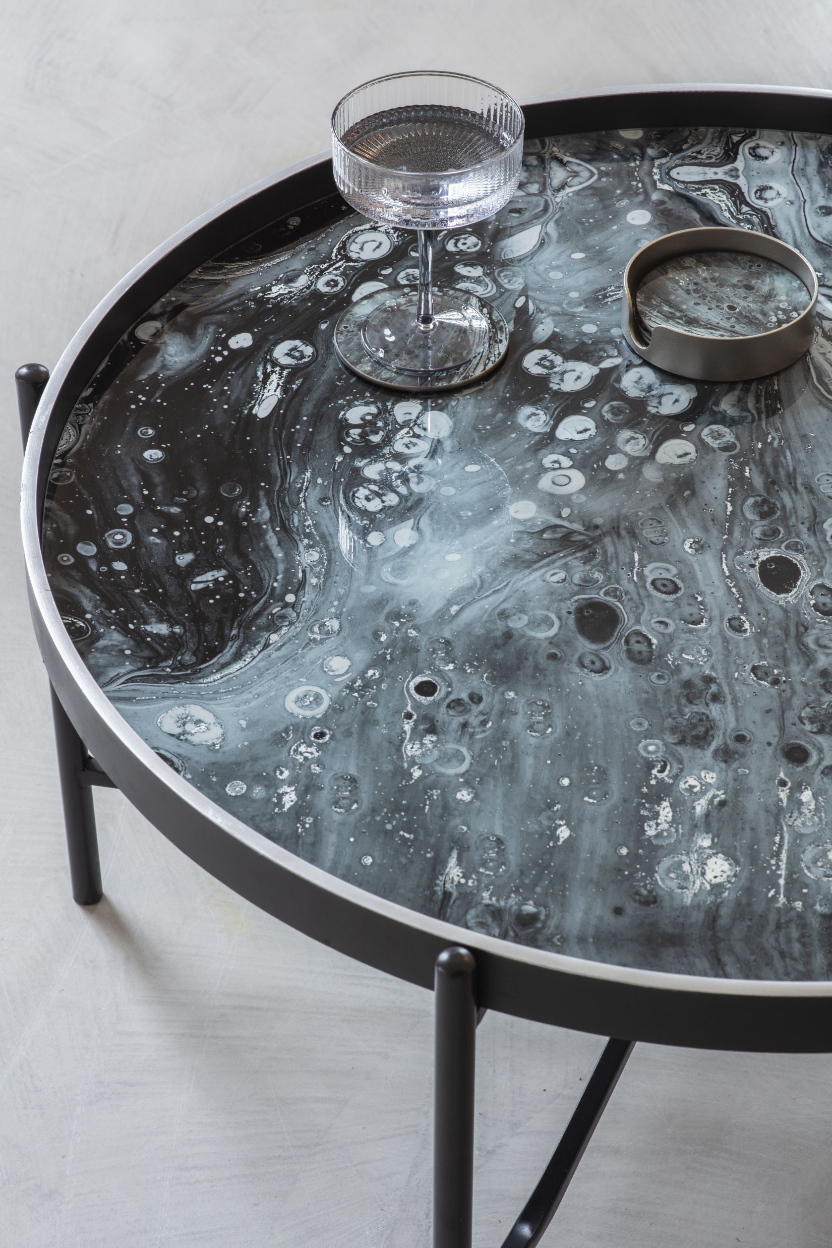 Monochrome Swirl Coffee Table