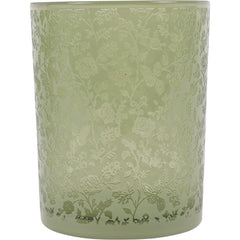 Laura Ashley Green Glass Hurricane