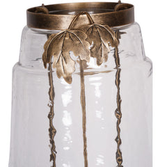 Laura Ashley Extra Large Leaf Bottle Hurricane