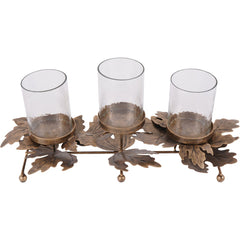 Laura Ashley Corrina Leaf Triple Votive Candleholder