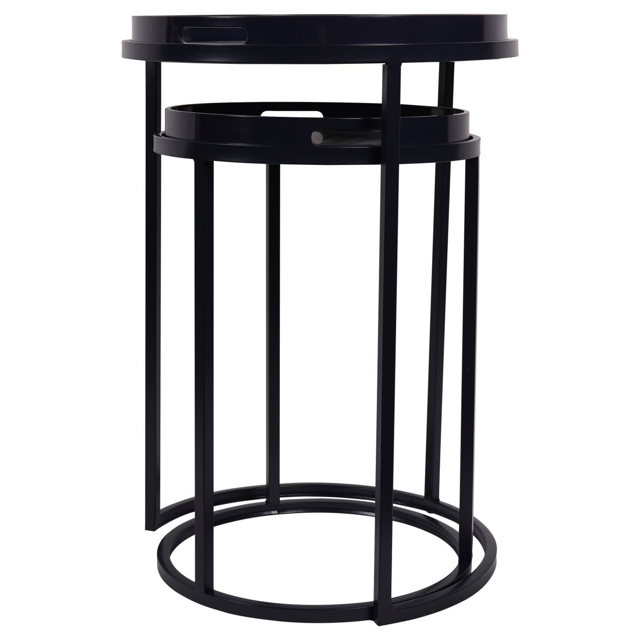 Belvedere Peacock Set Of 2 Side Tray Tables