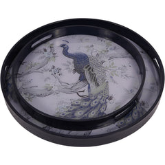 Laura Ashley Belvedere Peacock Set Of 2 Trays