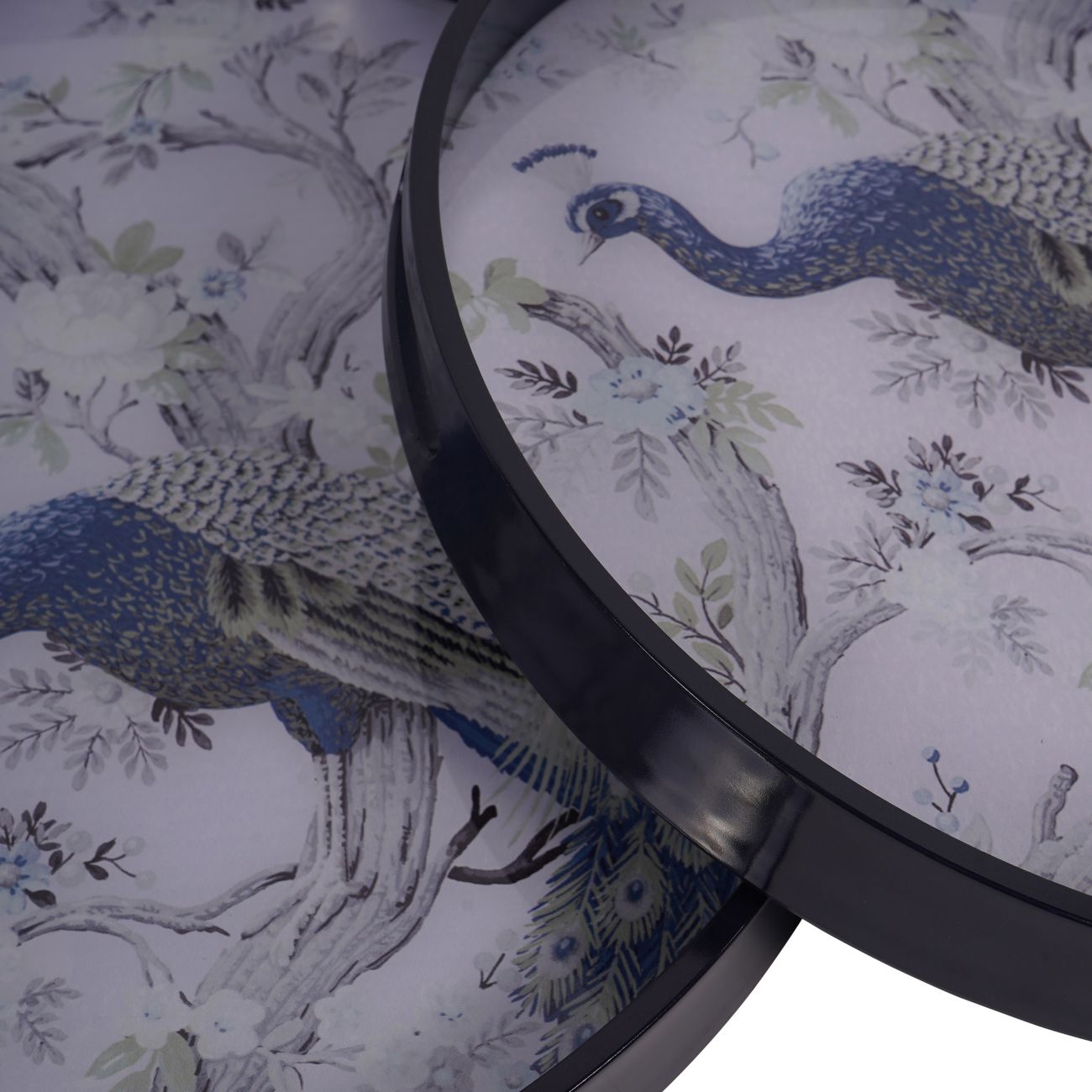 Belvedere Peacock Set Of 2 Trays