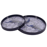 Belvedere Peacock Set Of 2 Trays