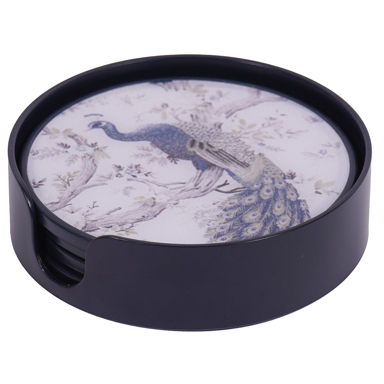 Belvedere Peacock Set Of 4 Coasters