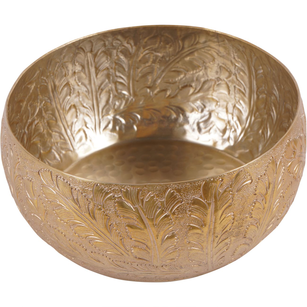 Laura Ashley Winspear Gold Leaf Embossed Round Convex Bowl Small