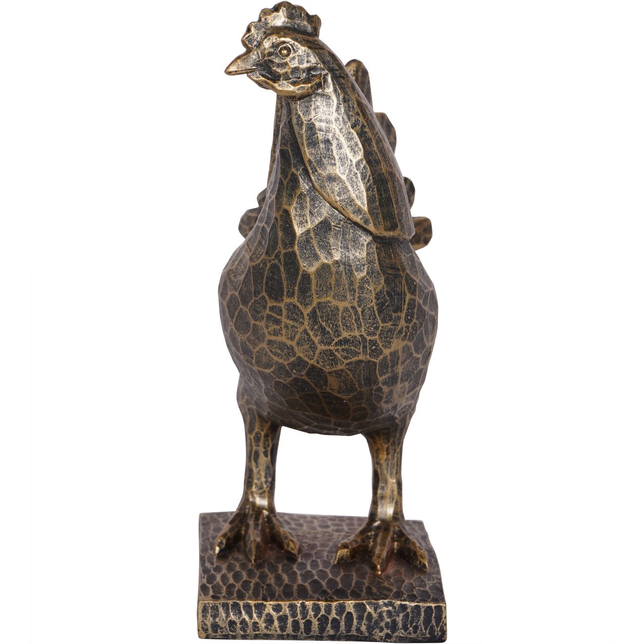 Antique Gold Hen Sculpture